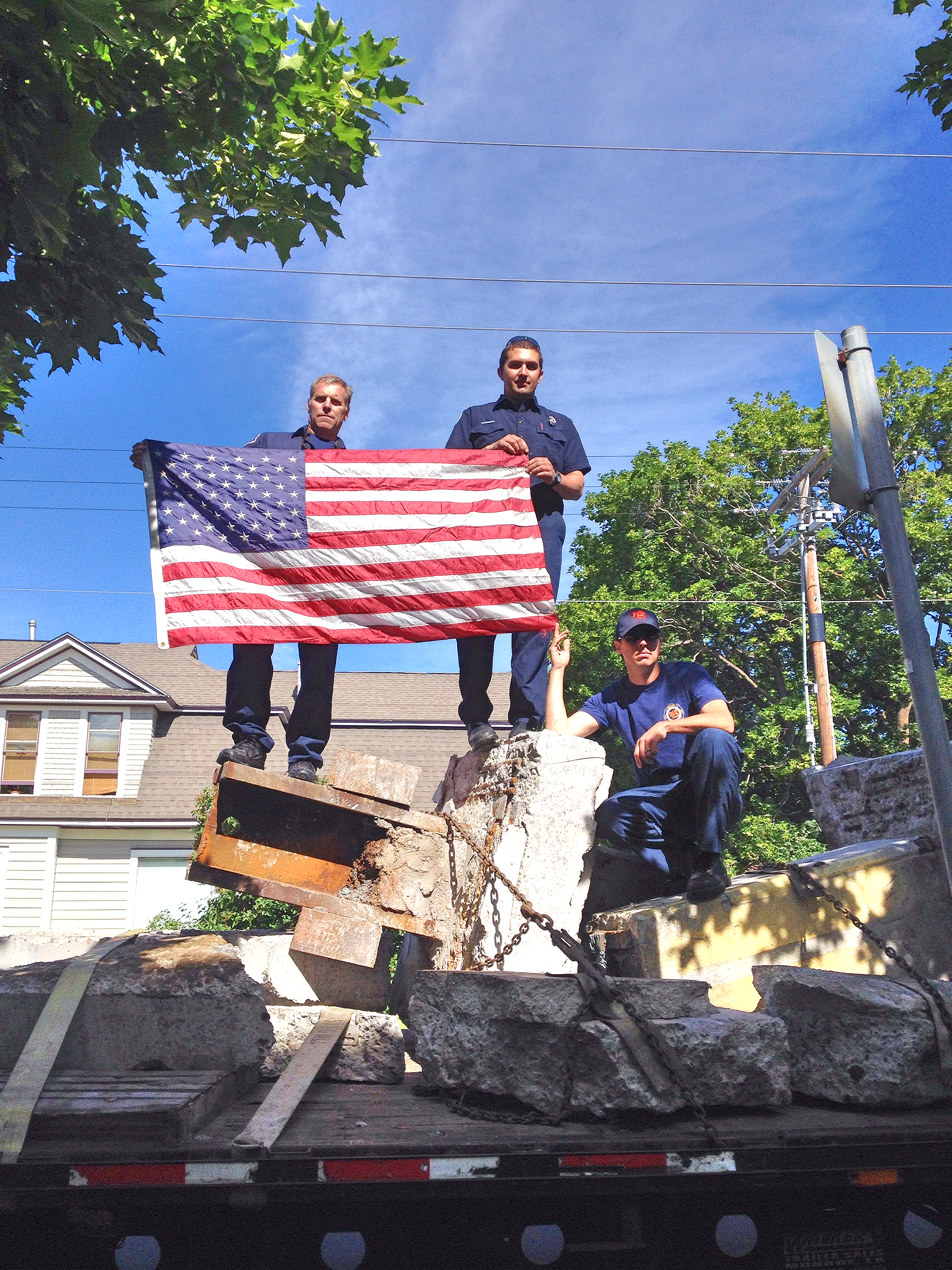 World Trade Center Rubble and MFD Fire Fighters