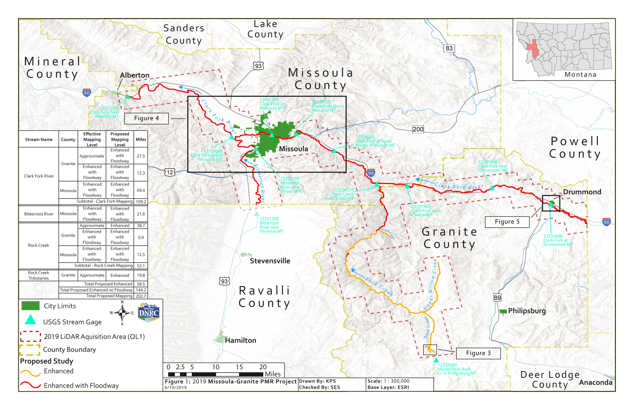 Map of project area for floodplain update