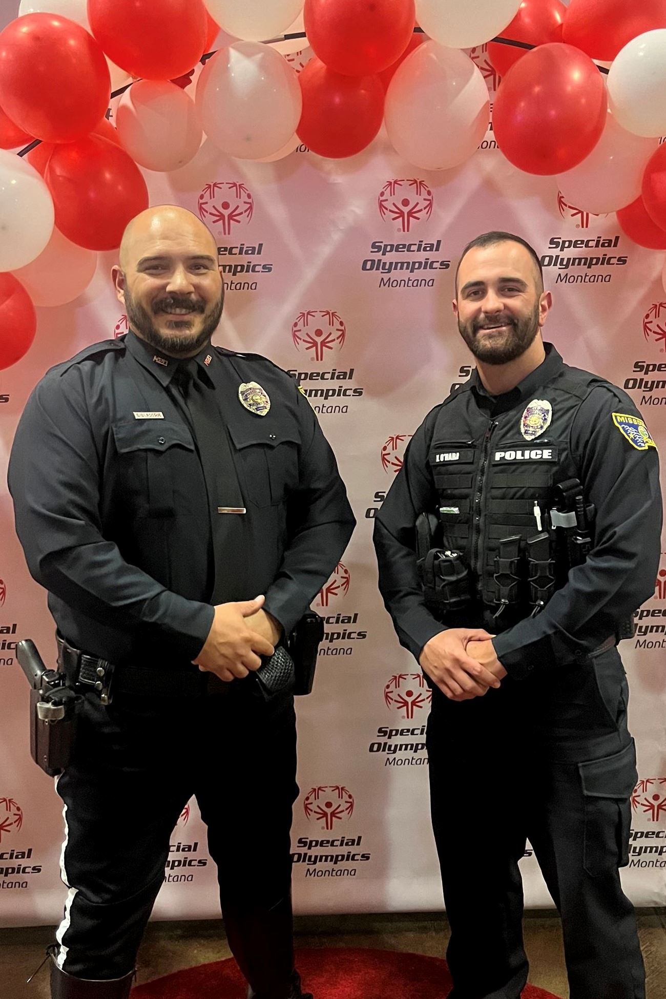 Officers at Special Olympics