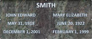 Green Granite Niche Double Inscription