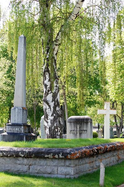 Historic mausoleum with grassy roof